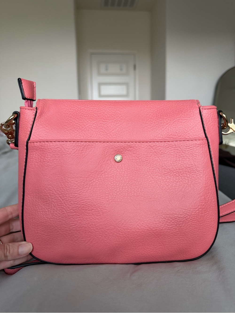 Poppy & Peonies Mini Downtown in Coral with matching Margaux wallet - Picture 6 of 13